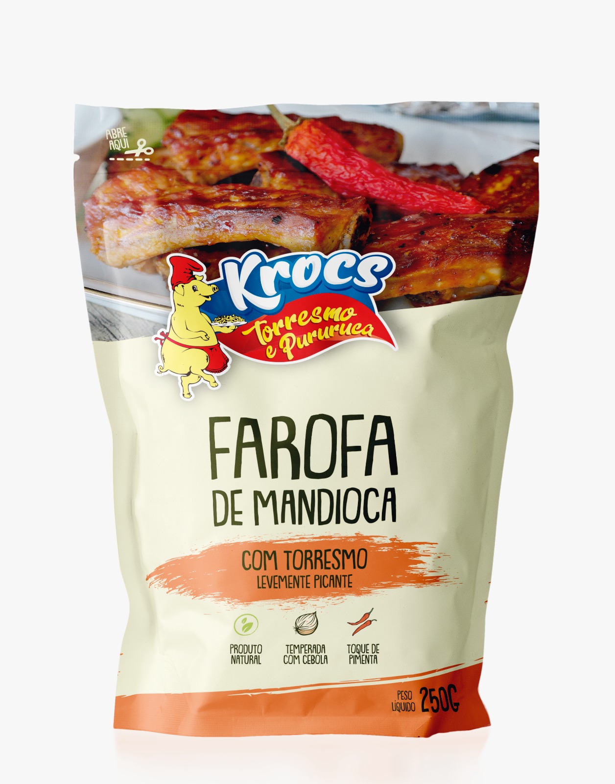 Farofa de Mandioca - Com Torresmo Levemente Picante 250g